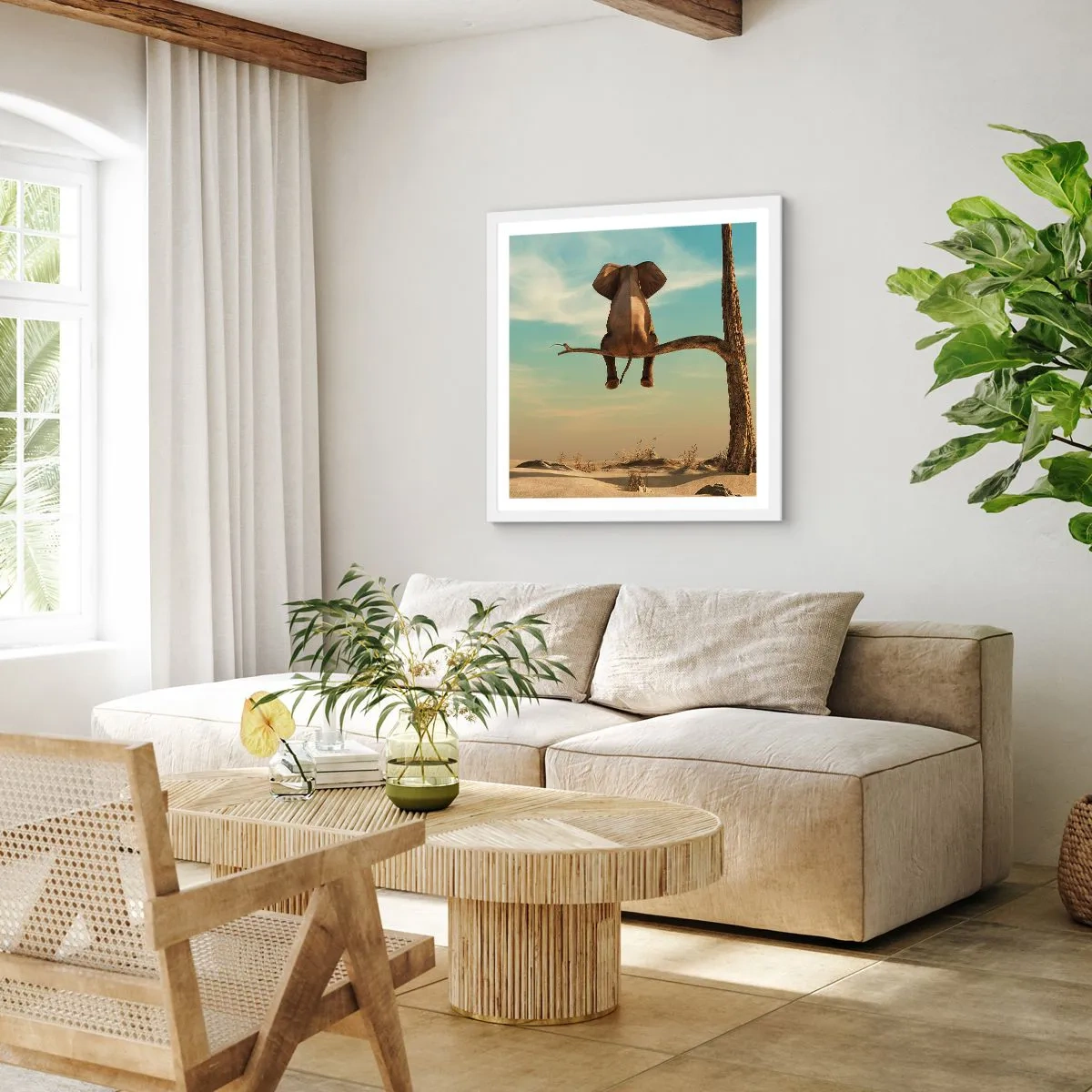 Poster in einem weißen Rahmen - Neuer Blickwinkel - 60x60 cm