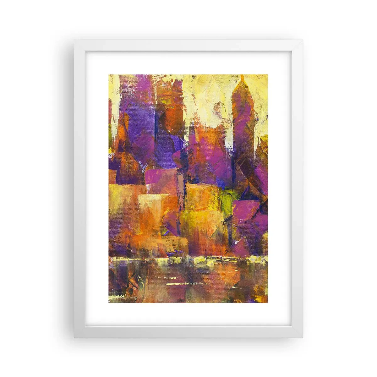 Poster in einem weißen Rahmen - Metropolitische Komposition - 30x40 cm