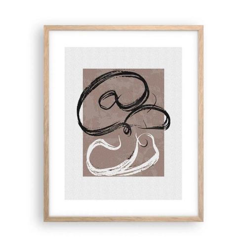Poster in einem Rahmen aus heller Eiche - Komposition – die Suche nach Fülle - 40x50 cm