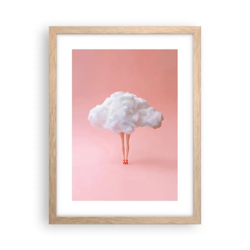 Poster in einem Rahmen aus heller Eiche - Süßes Versprechen - 30x40 cm