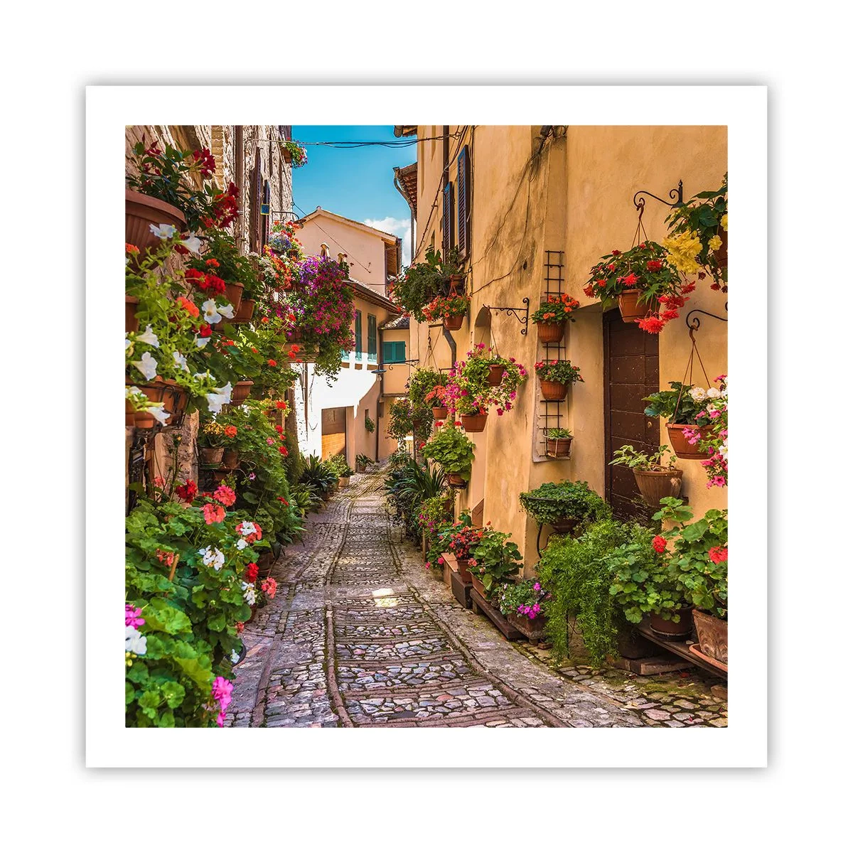 Poster - Italienische Gasse - 60x60 cm