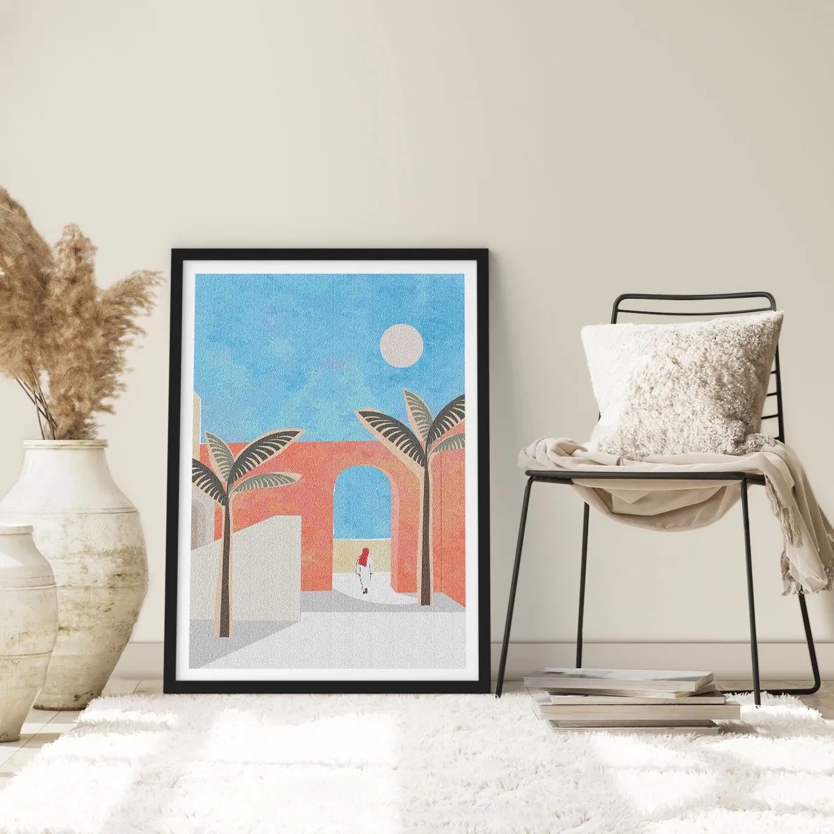 Poster in einem schwarzem Rahmen - Arabischer Tag - 70x100 cm