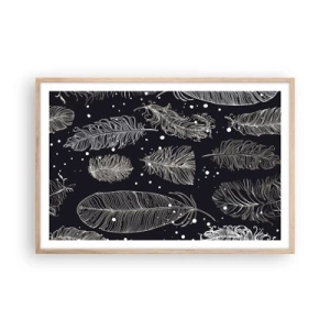 Poster in einem Rahmen aus heller Eiche - Gefiederte Spitze - 91x61 cm