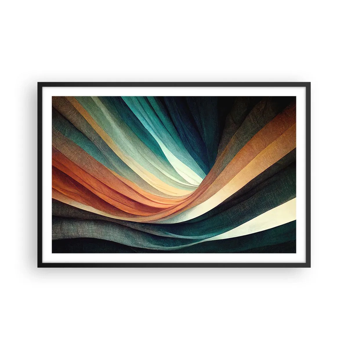 Poster in einem schwarzem Rahmen - Aus Farben gewebt - 91x61 cm