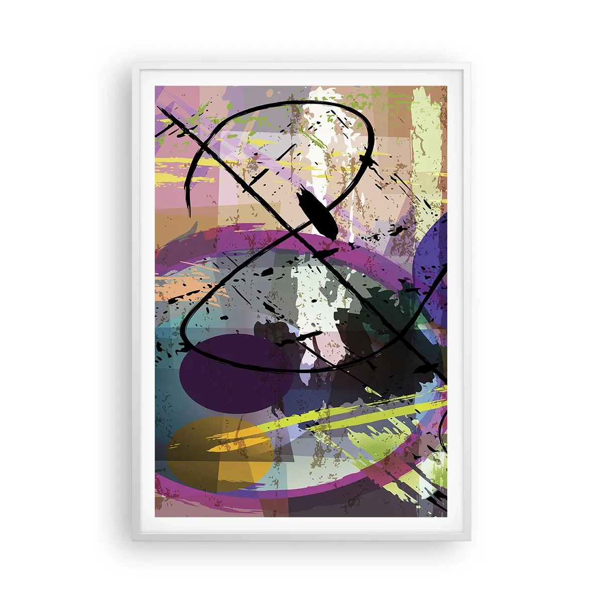 Poster in einem weißen Rahmen - Du kannst geradeaus oder umhergehen - 70x100 cm