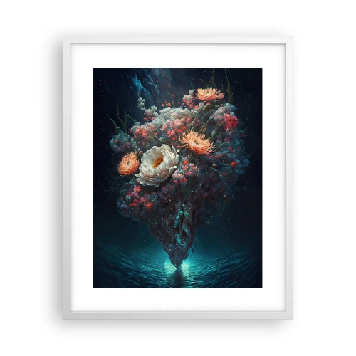 Poster in einem weißen Rahmen - Seltsamer Garten - 40x50 cm