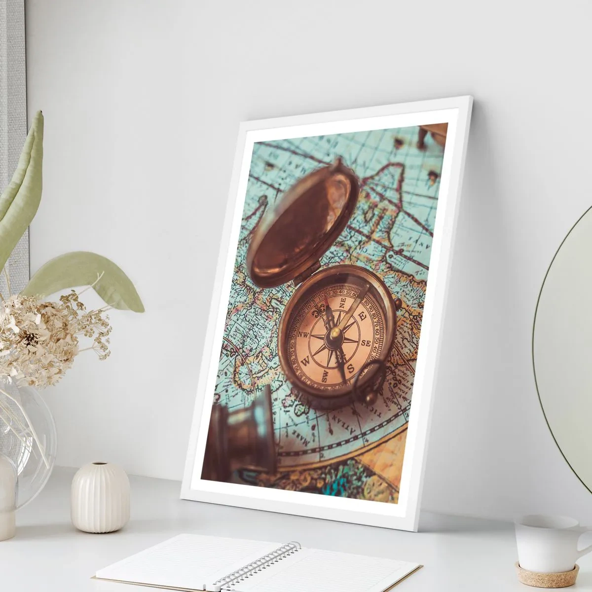 Poster in einem weißen Rahmen - Für den Abenteurer - 30x40 cm