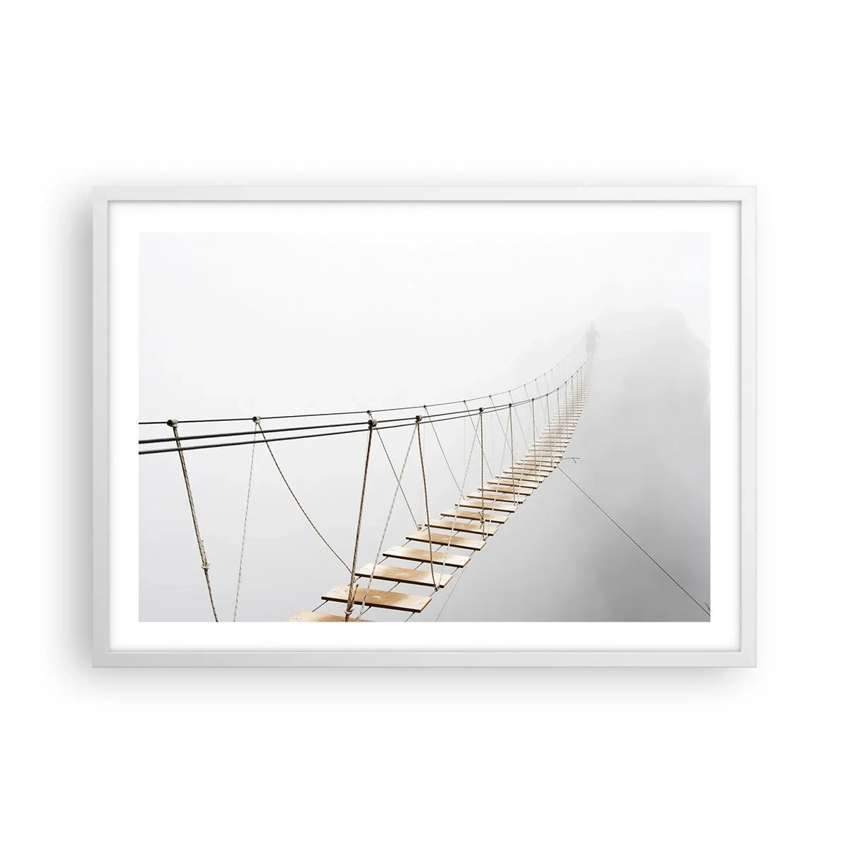 Poster in einem weißen Rahmen - Wohin wird es dich führen? - 70x50 cm