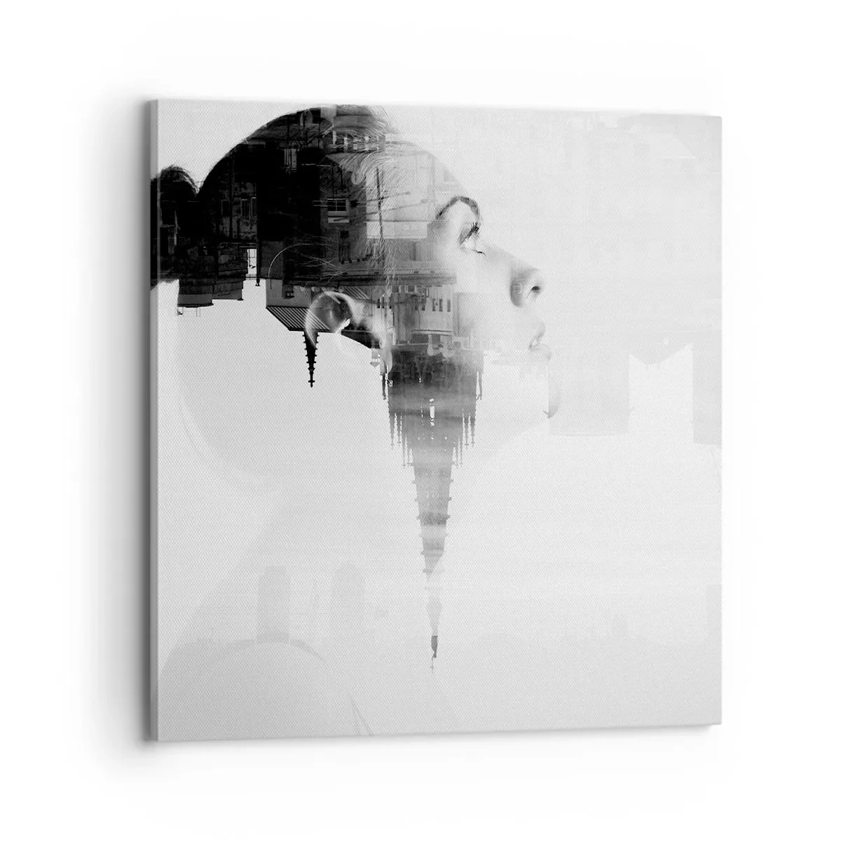 Bild auf Leinwand - Leinwandbild - Auf beiden Seiten des Glases - 70x70 cm