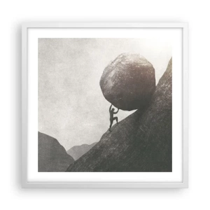 Poster in einem weißen Rahmen - Ich glaube wider alle Hoffnung - 50x50 cm