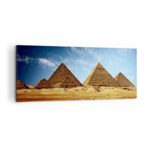 Bild auf Leinwand - Leinwandbild - 40 Jahrhunderte schauen dich an - 100x40 cm