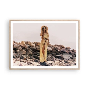 Poster in einem Rahmen aus heller Eiche - Die Magie der Steine - 100x70 cm