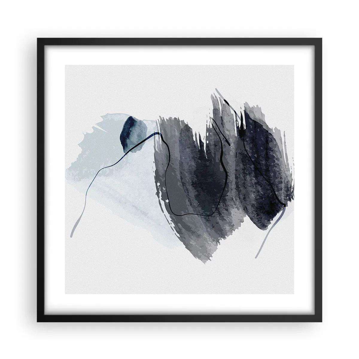 Poster in einem schwarzem Rahmen - Intensität und Bewegung - 50x50 cm