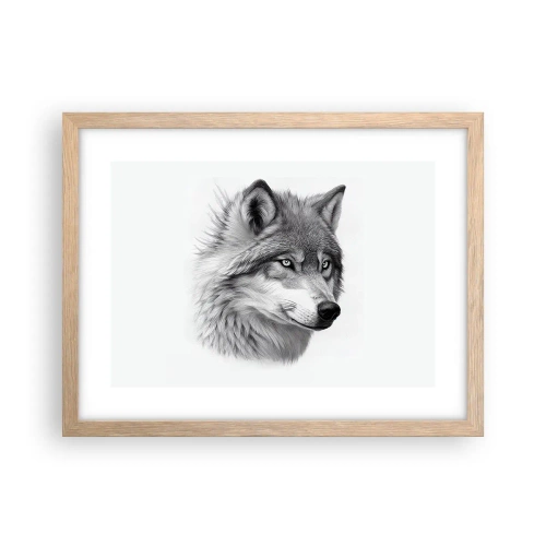 Poster in einem Rahmen aus heller Eiche - Alpha – ohne Zweifel - 40x30 cm