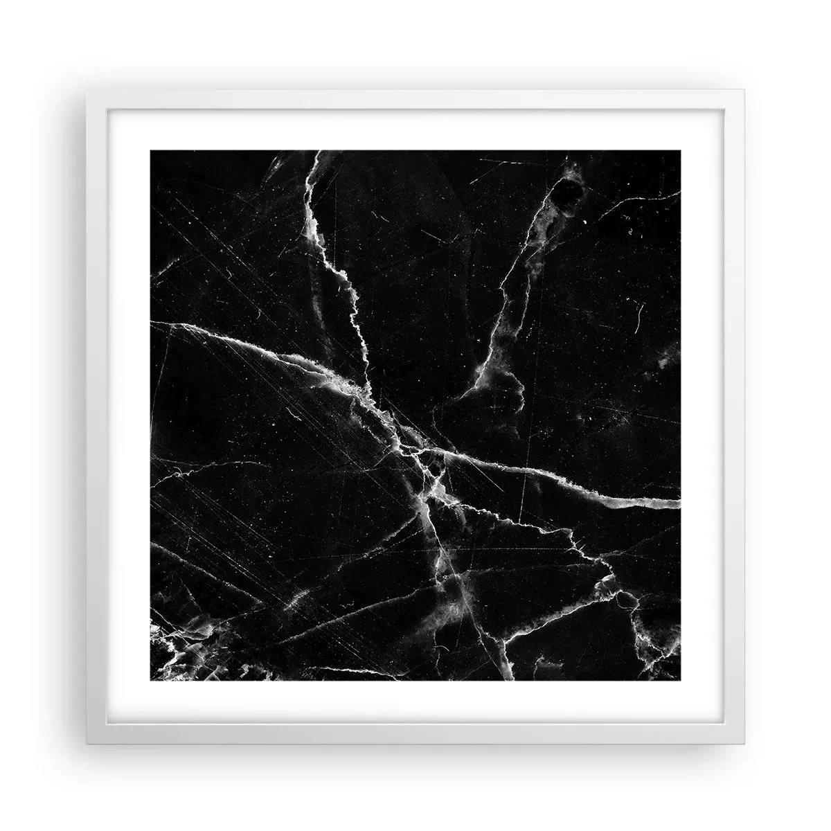 Poster in einem weißen Rahmen - Geheimleben des Steins - 50x50 cm