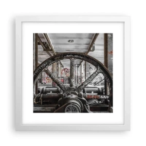 Poster in einem weißen Rahmen - Das geheime Leben der Fabrik - 30x30 cm