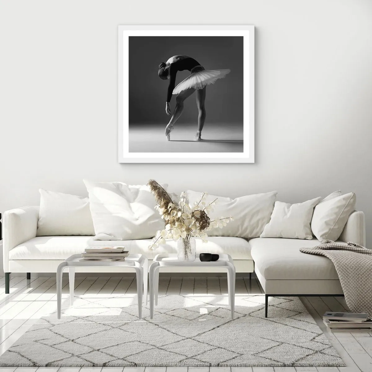 Poster in einem weißen Rahmen - Bella Ballerina - 30x30 cm