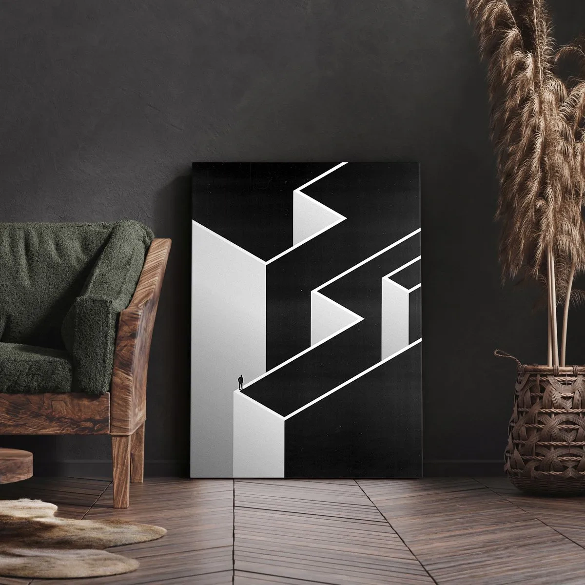 Bild auf Leinwand - Leinwandbild - Einsamkeit an der Spitze - 45x80 cm