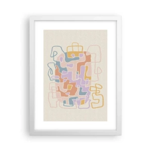 Poster in einem weißen Rahmen - Labyrinth – ein freudiges Abenteuer - 30x40 cm