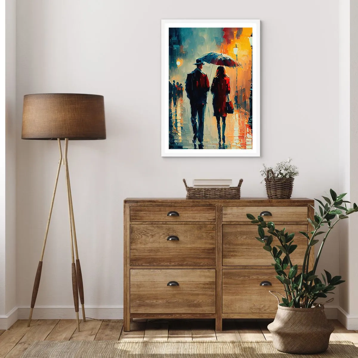 Poster in einem weißen Rahmen - Urbane Liebesgeschichte - 61x91 cm