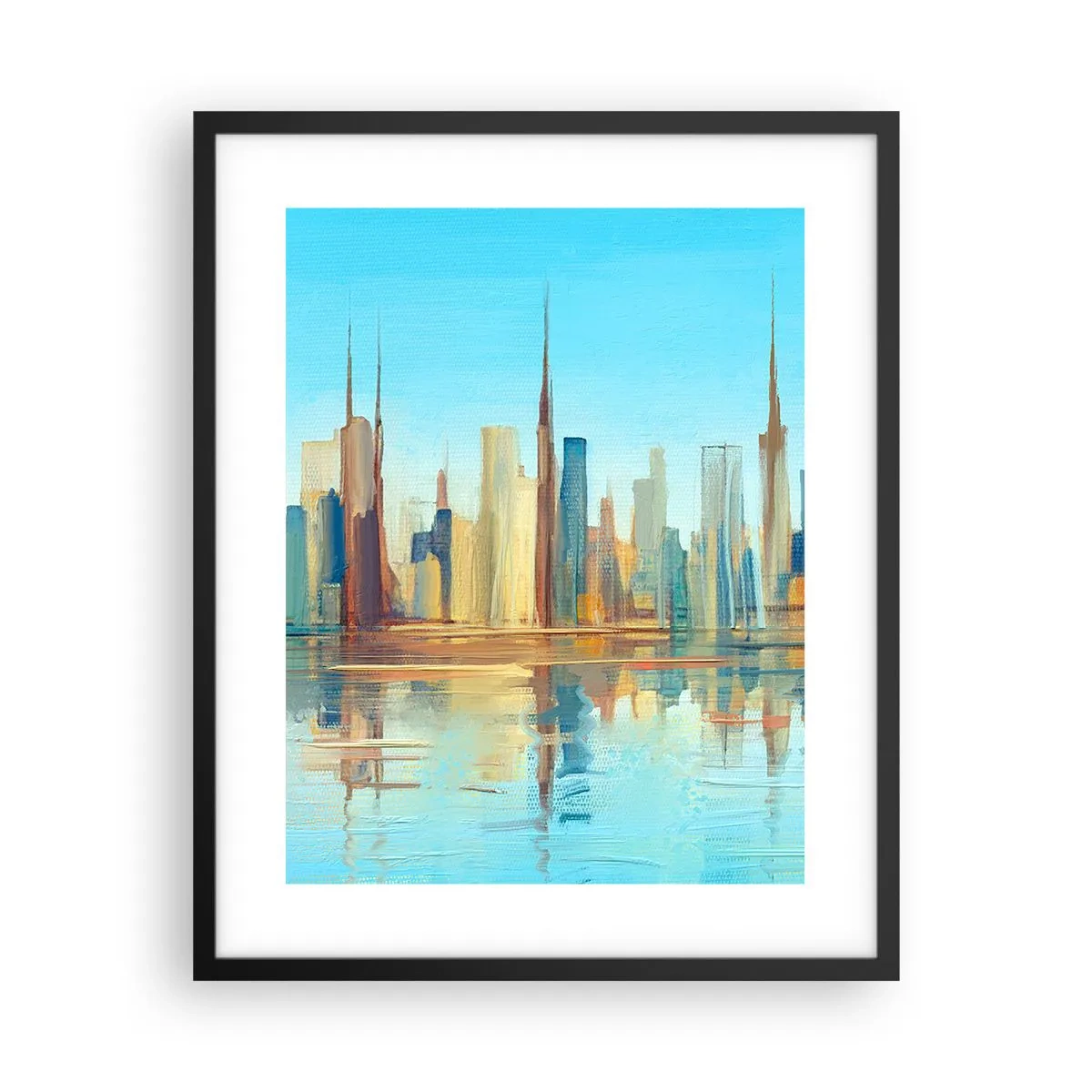 Poster in einem schwarzem Rahmen - Sonnige Metropole - 40x50 cm