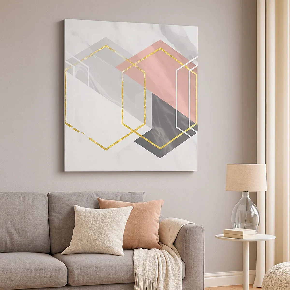 Bild auf Leinwand - Leinwandbild - Kettenkomposition - 30x30 cm