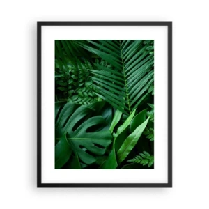 Poster in einem schwarzem Rahmen - Eingebettet ins Grüne - 40x50 cm