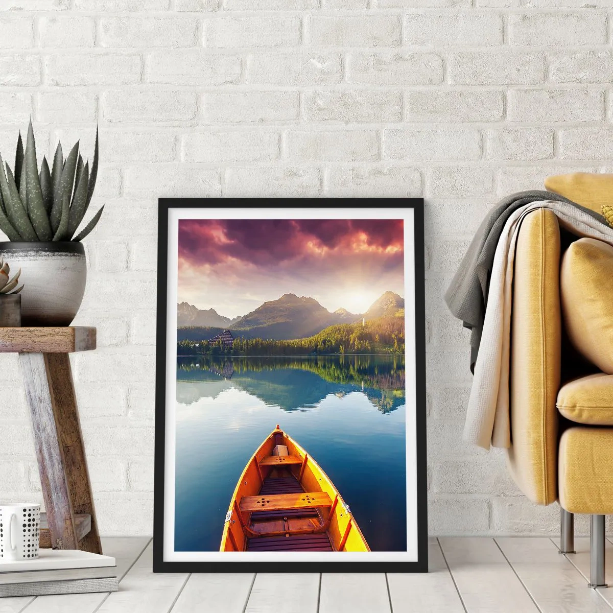 Poster in einem schwarzem Rahmen - Nichts gegen die Natur - 70x100 cm