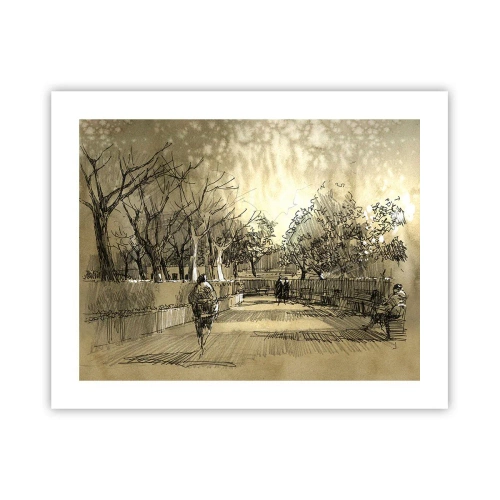 Poster - Ein Moment mit einer Feder angehalten - 50x40 cm