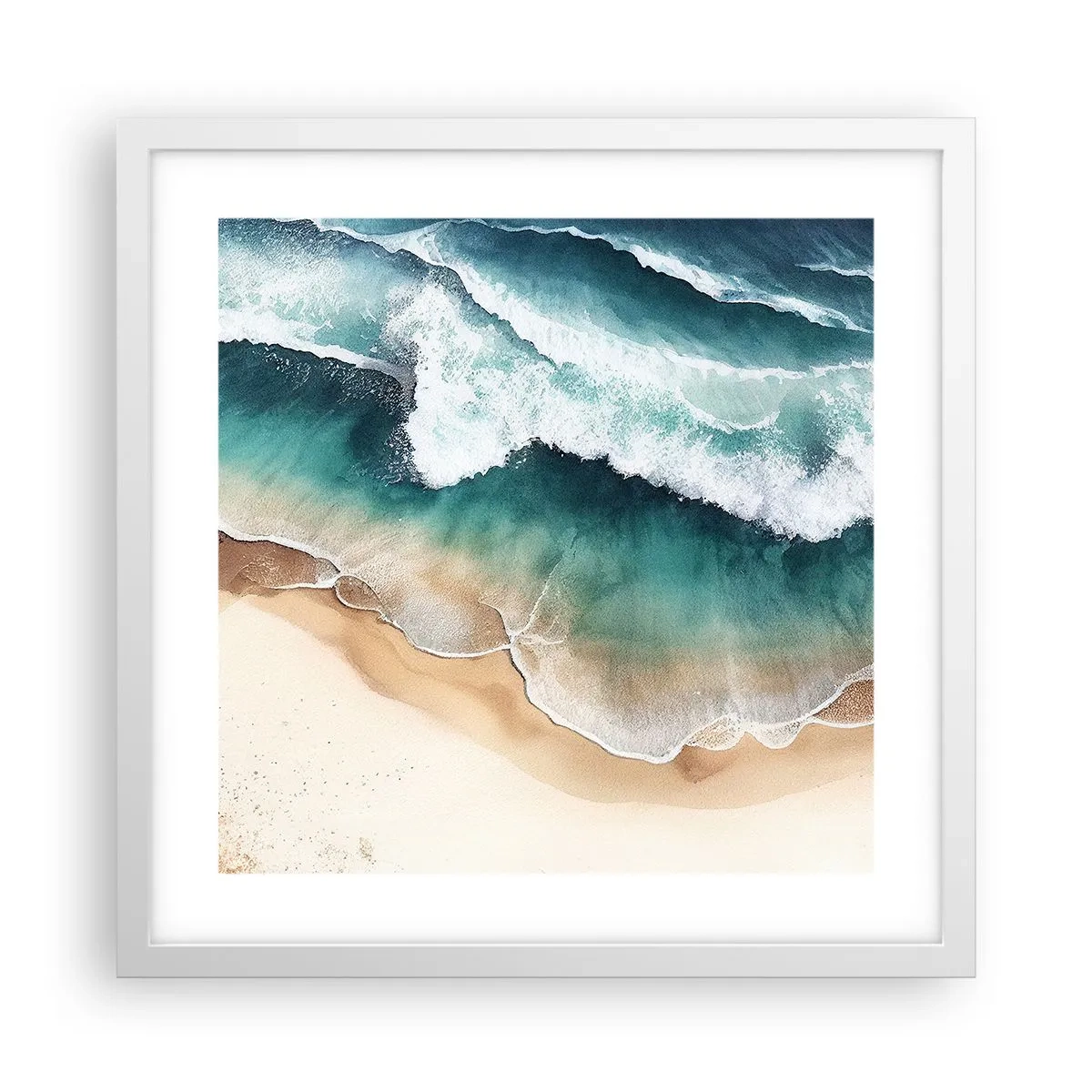 Poster in einem weißen Rahmen - Das ewige Treffen - 40x40 cm