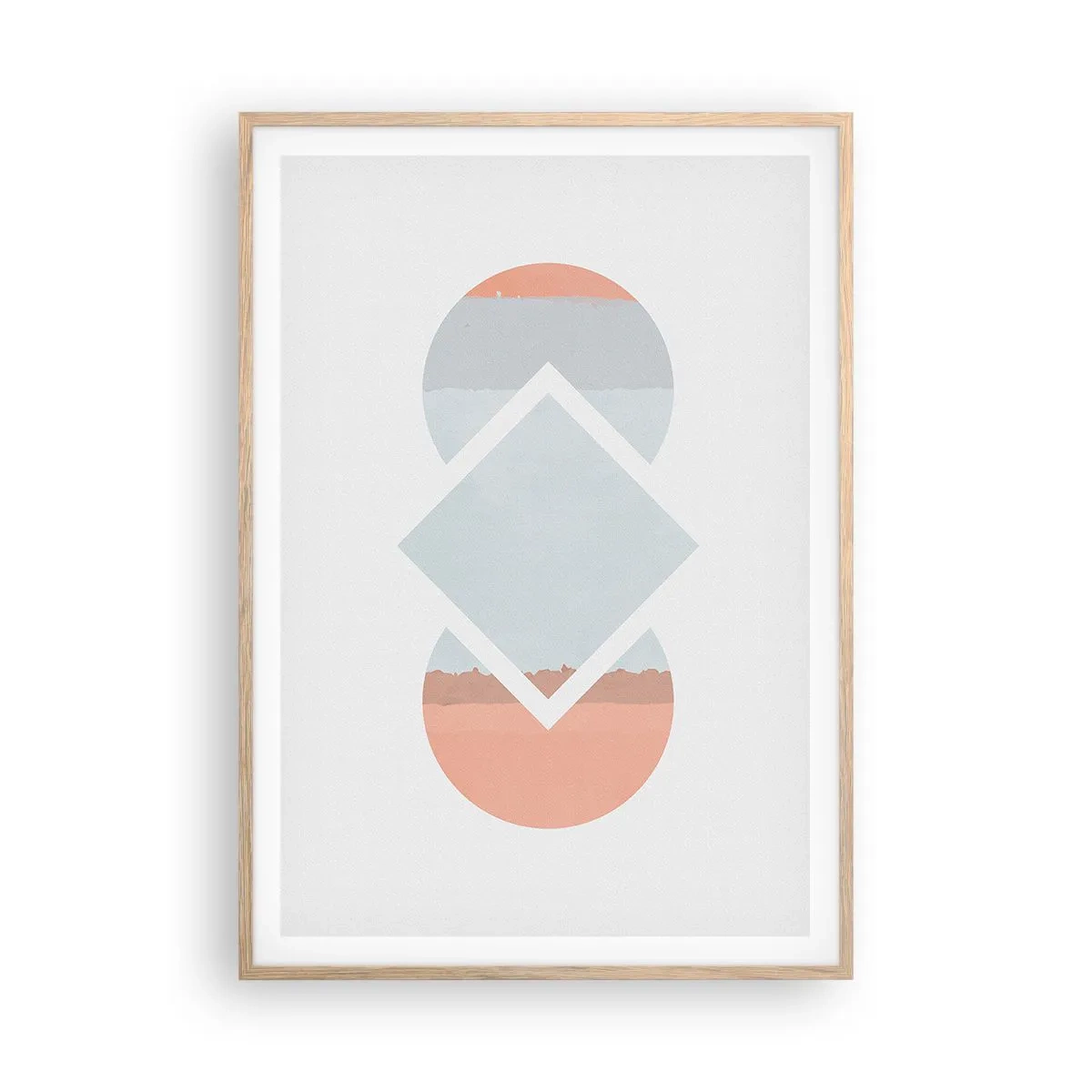 Poster in einem Rahmen aus heller Eiche - Die Situation ist klar - 70x100 cm