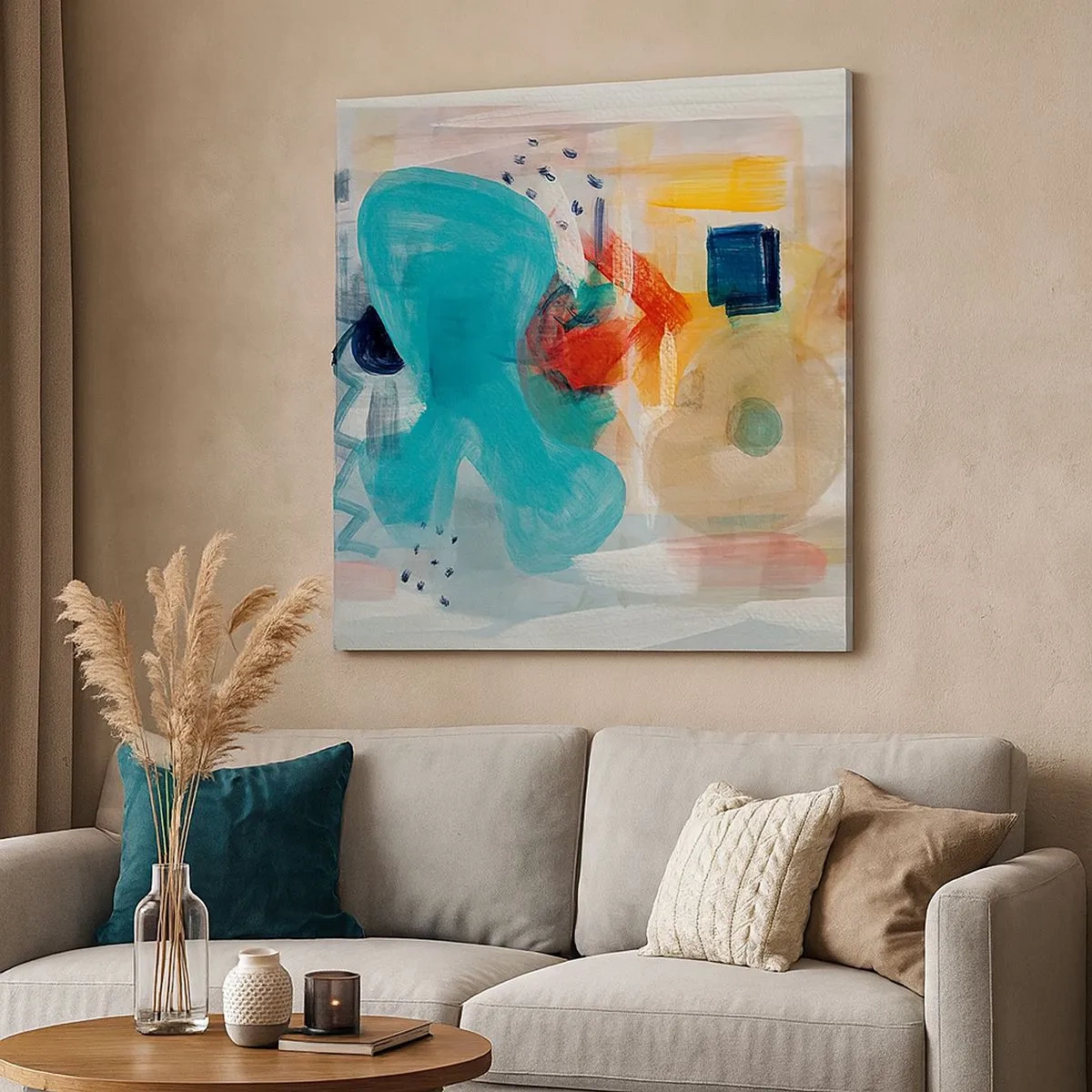 Bild auf Leinwand - Leinwandbild - Buntes Spiel - 30x30 cm