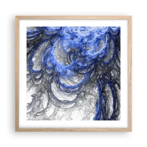 Poster in einem Rahmen aus heller Eiche - Die Geburt einer Welle - 50x50 cm