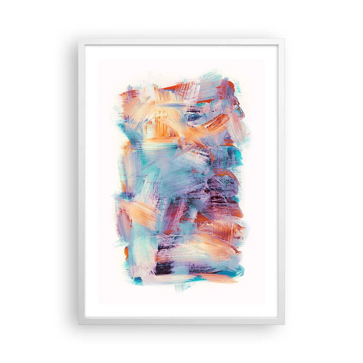 Poster in einem weißen Rahmen - Buntes Durcheinander - 50x70 cm