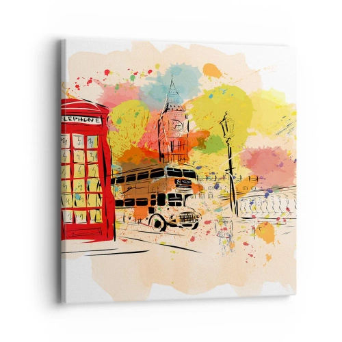 Bild auf Leinwand - Leinwandbild - Die Stadt der Vielfalt - 40x40 cm