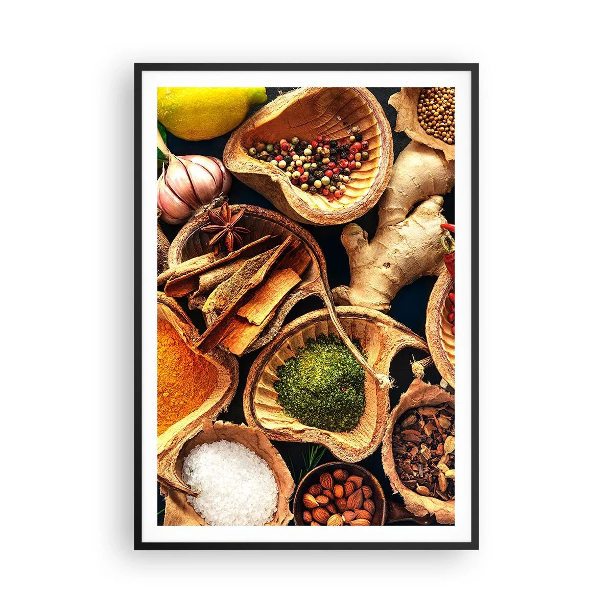 Poster in einem schwarzem Rahmen - Nimm was du willst - 70x100 cm