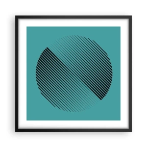Poster in einem schwarzem Rahmen - Kreis – eine geometrische Variante - 50x50 cm