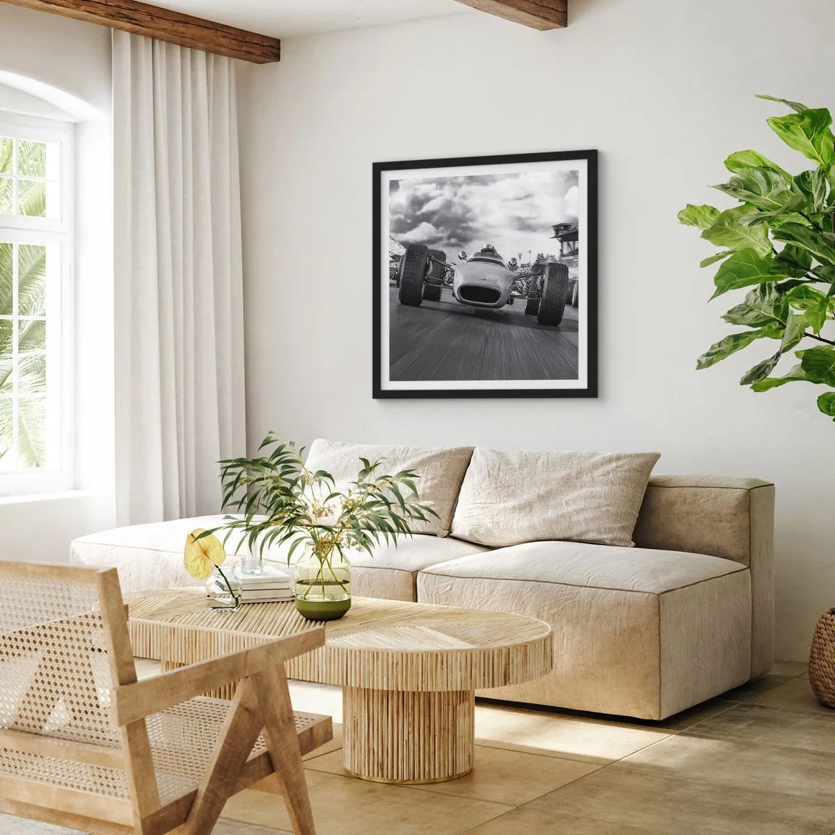 Poster in einem schwarzem Rahmen - Power ist da! - 60x60 cm