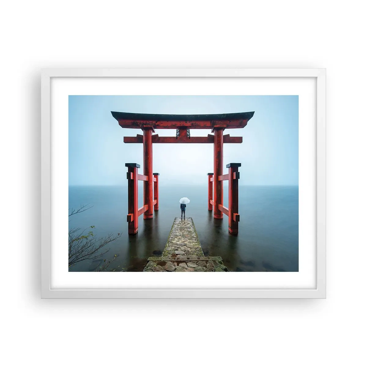 Poster in einem weißen Rahmen - Japanische Träumerei - 50x40 cm