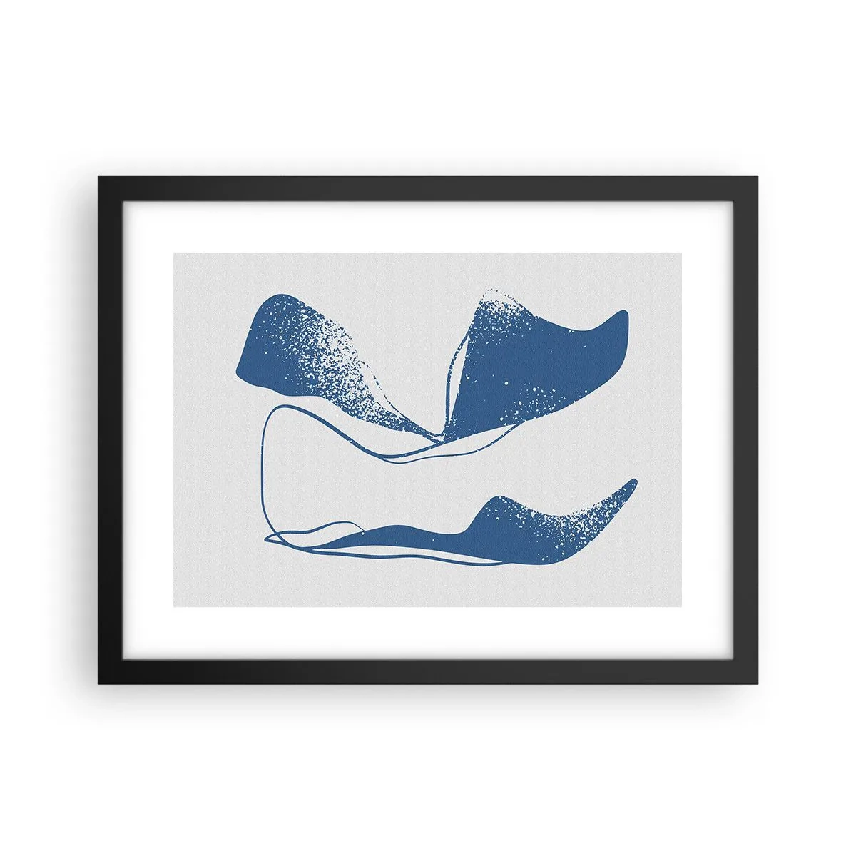 Poster in einem schwarzem Rahmen - Geflügelte Abstraktion - 40x30 cm