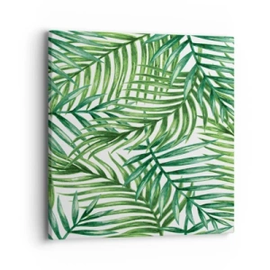 Bild auf Leinwand - Leinwandbild - Unter dem grünen Baldachin - 40x40 cm