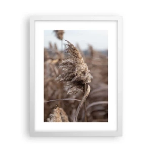 Poster in einem weißen Rahmen - Zeit, mit dem Wind zu gehen - 30x40 cm