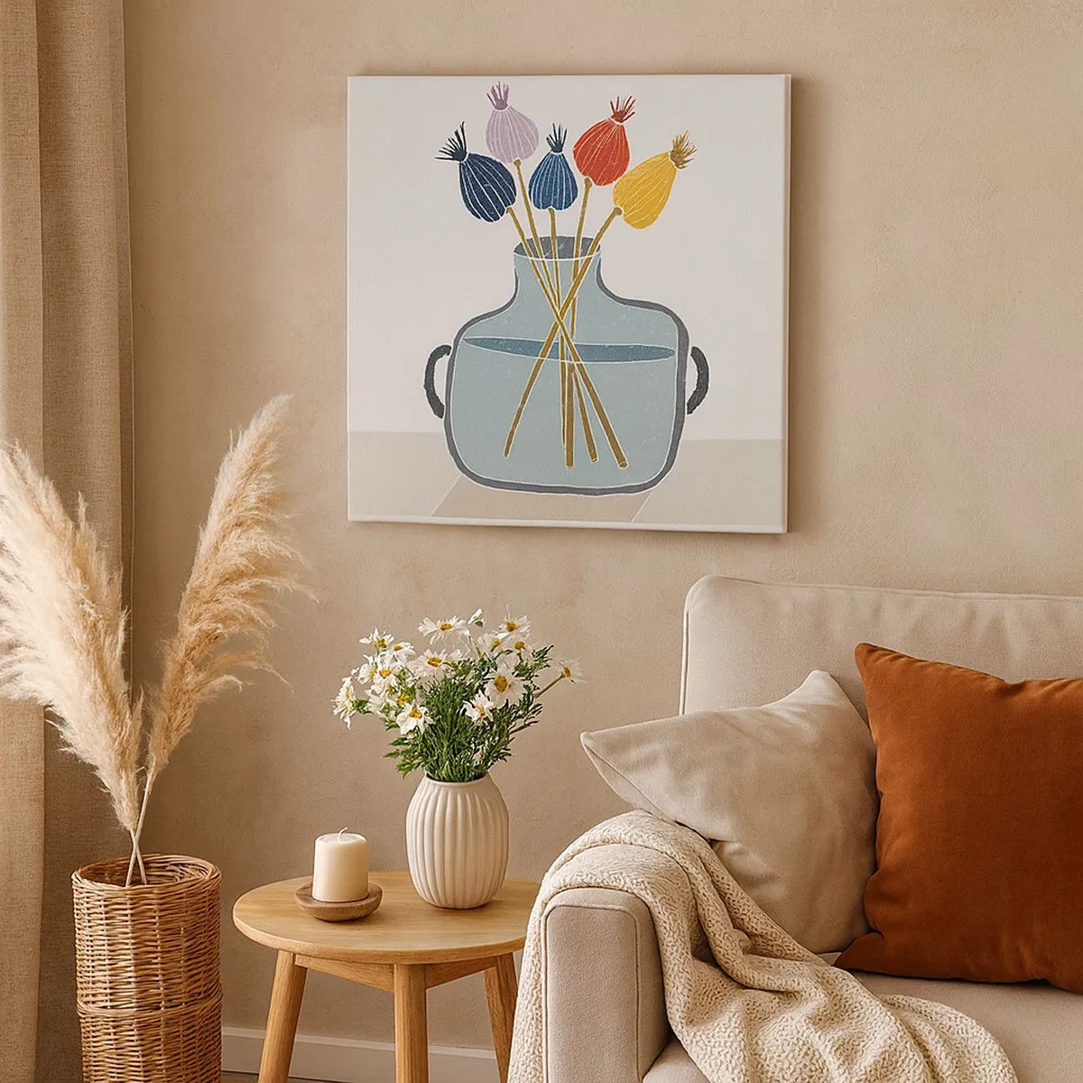 Bild auf Leinwand - Leinwandbild - Es ist mucksmäuschenstill - 30x30 cm