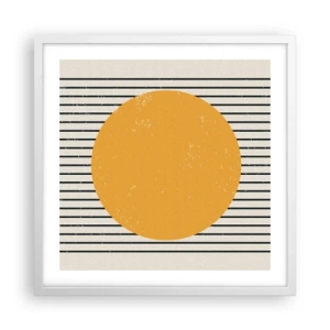 Poster in einem weißen Rahmen - Die Kraft der Einfachheit - 50x50 cm