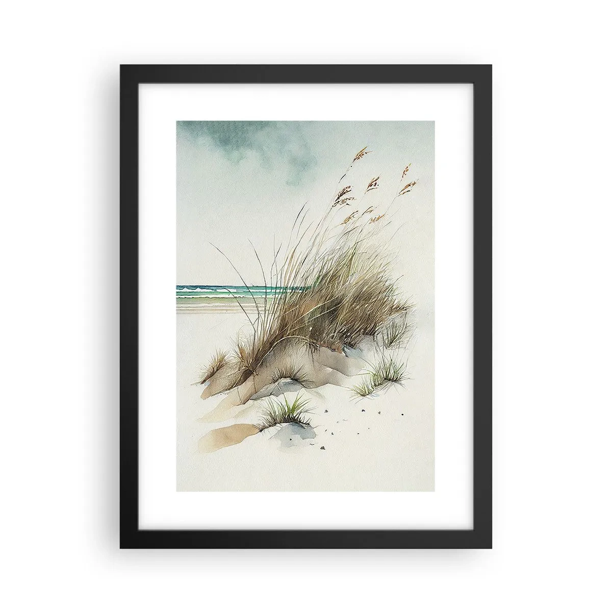 Poster in einem schwarzem Rahmen - Mit Sand bedeckt - 30x40 cm