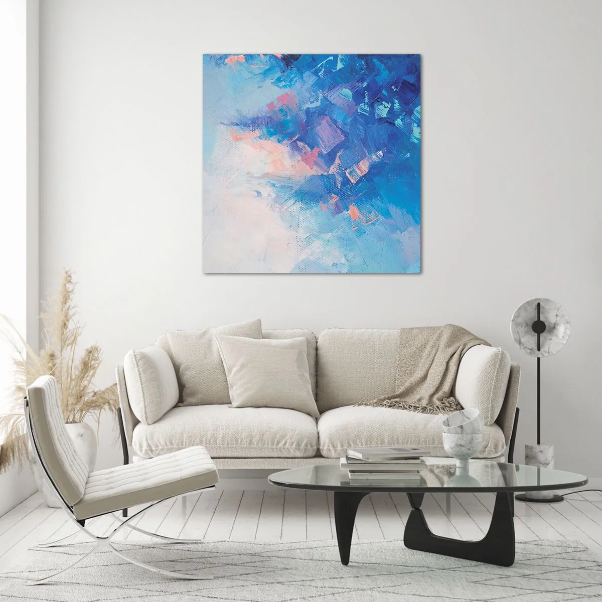 Glasbild - Bild auf glas - Winter-Abstraktion - 30x30 cm