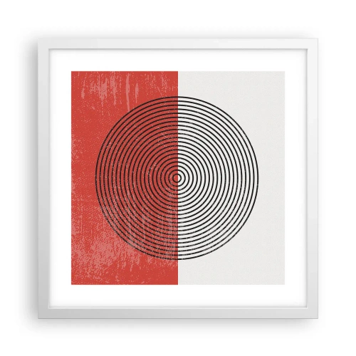 Poster in einem weißen Rahmen - Auf den Punkt gebracht - 40x40 cm