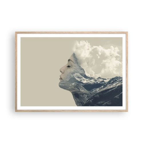 Poster in einem Rahmen aus heller Eiche - Die Schönheit der Elemente der Natur - 100x70 cm