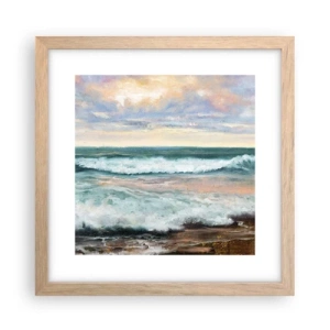 Poster in einem Rahmen aus heller Eiche - Hier werden Sie Ihre Seele baumeln lassen - 30x30 cm