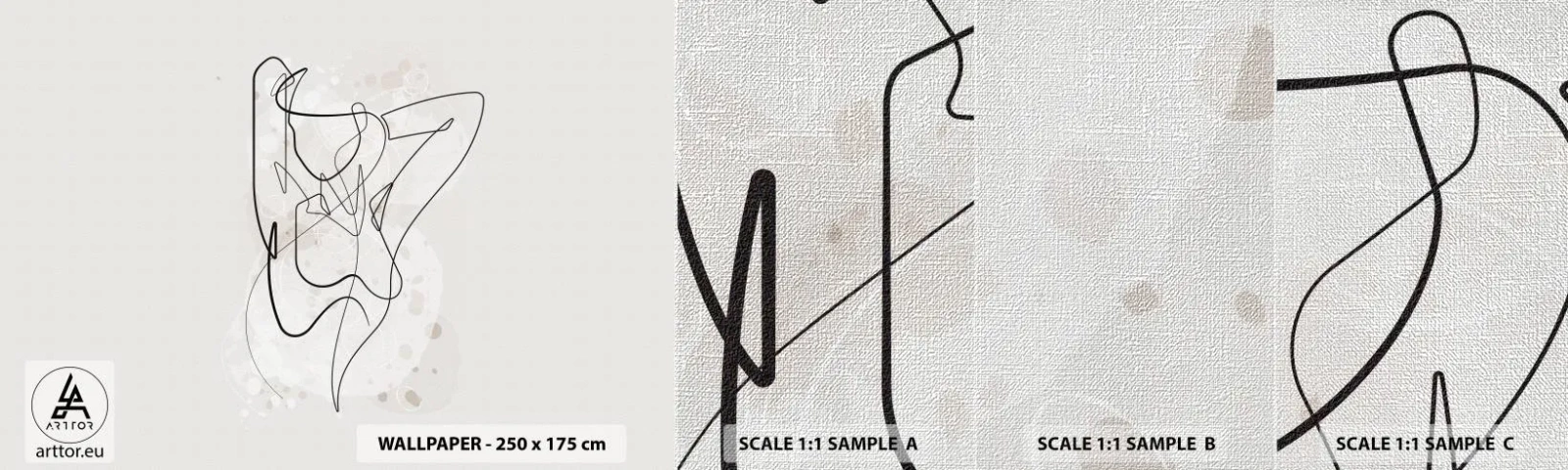 Fototapeten Muster Premium Canvas - Die Kunst der Verführung - Frau, Grafik, Stück - 100x30 cm